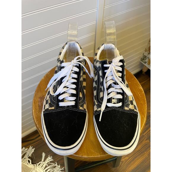 Vans Unisex Checkered Old School Black & White Shoes M=8 W=9.5 - Picture 2 of 12
